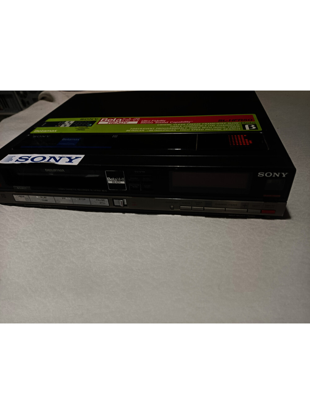 Sony Sl-hrf50 Betamax Recorder Made In Japan Vcr